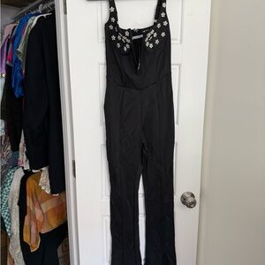 Black Embellished Jumpsuit (NWT)